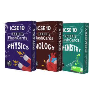 (COMBO) ICSE 10th Sprint Flashcards Physics + Chemistry + Biology for 2026 Exams